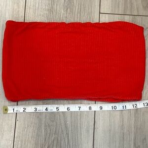 Topshop Red Tube Top IS 4
